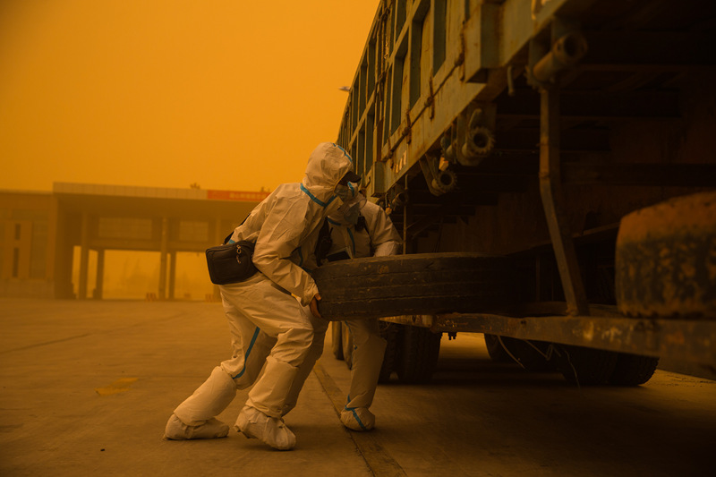 China: Tempestade de areia atinge Mongólia Interior