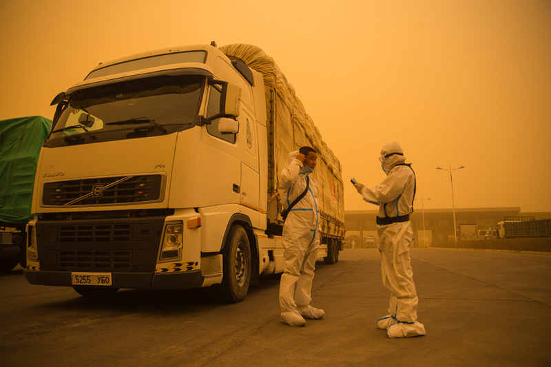 China: Tempestade de areia atinge Mongólia Interior