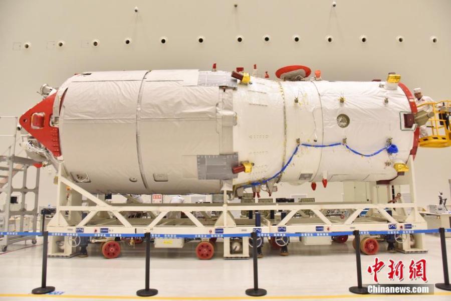 China revela espaçonave de carga Tianzhou-2 