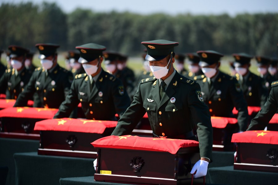 China realiza funeral de 109 soldados mártires da Guerra da Coreia