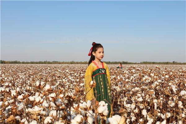 China: desfile de moda é realizado nos campos de algodão de Xinjiang