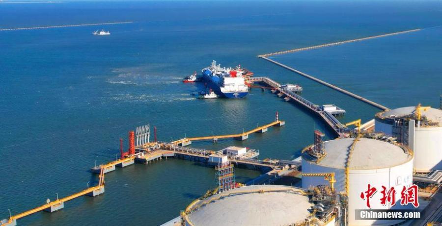 China: primeira estação de ancoradouro duplo no terminal de gás natural liquefeito inicia operações