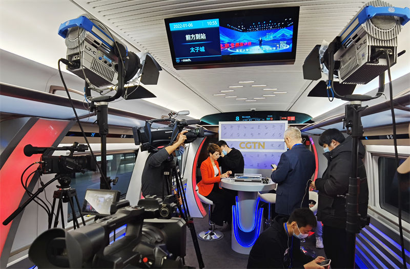 Trem-bala olímpico de inverno de Beijing tem o primeiro estúdio 5G UHD do mundo