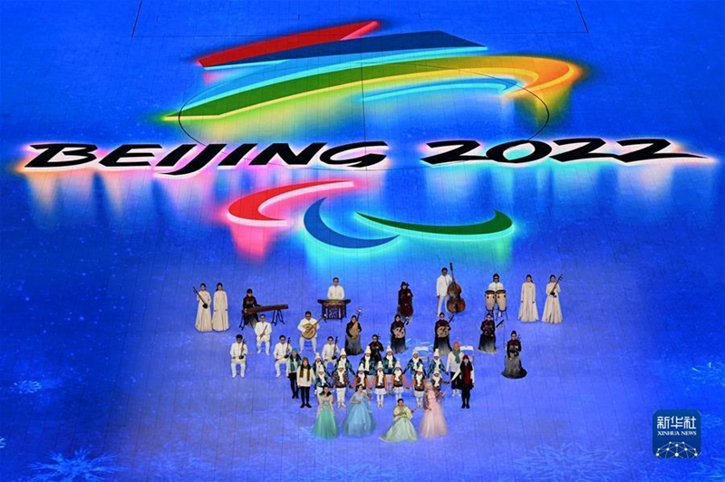 Cerimônia de abertura dos Jogos Paralímpicos de Inverno de 2022 realizada em Beijing