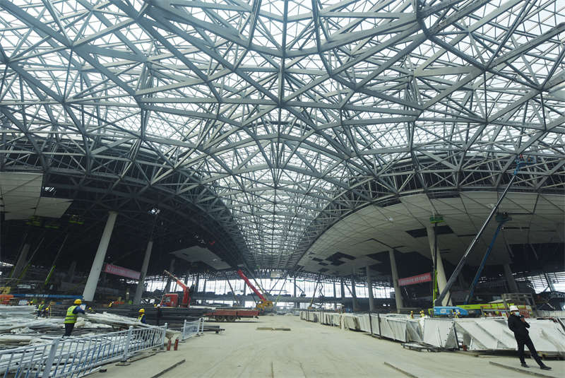 Construção da Estação Ferroviária Oeste de Hangzhou está em andamento