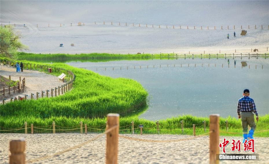 Gansu: ecologia do deserto melhora com subida do nível das águas no lago Crescente