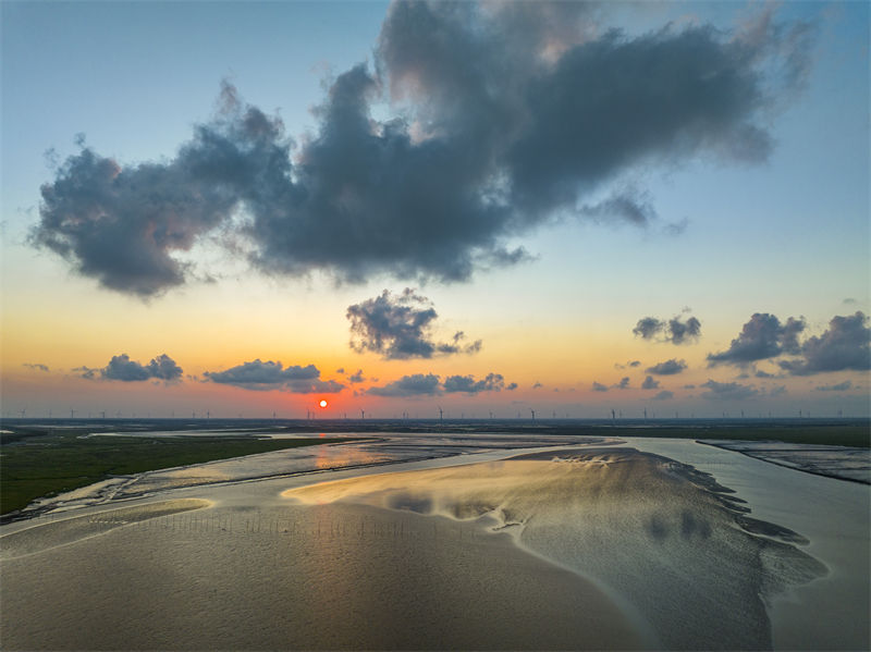 Jiangsu: paisagem deslumbrante da zona úmida Tiaozini 