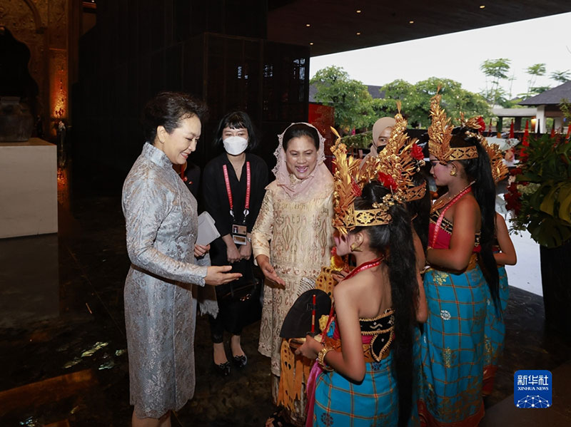 Peng Liyuan se reúne com primeira-dama indonésia