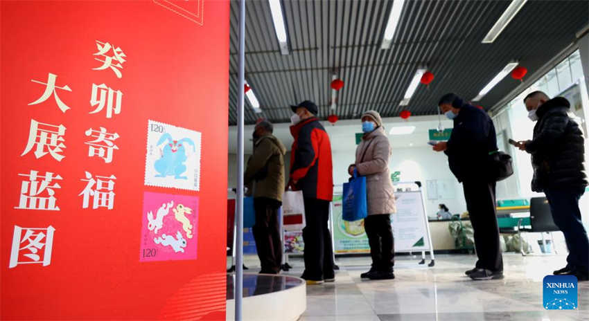 China emite selos especiais do Ano do Coelho