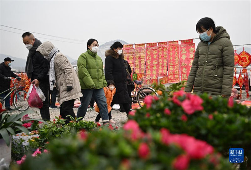 Tianjin: pessoas fazem compras para receber Ano Novo Chinês