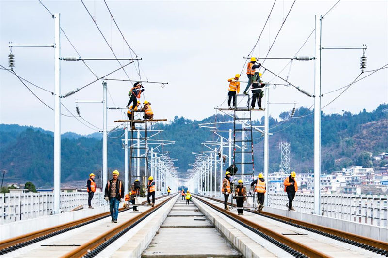 Guizhou: construção da ferrovia de alta velocidade Guiyang-Nanning está em andamento 