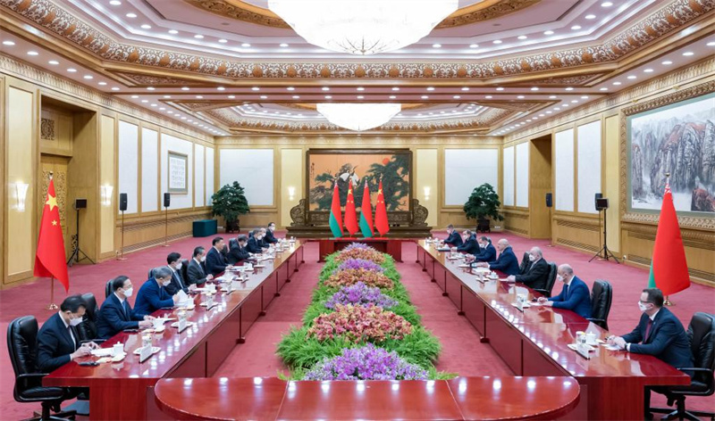 Presidentes da China e da Bielorrússia se reúnem em Beijing