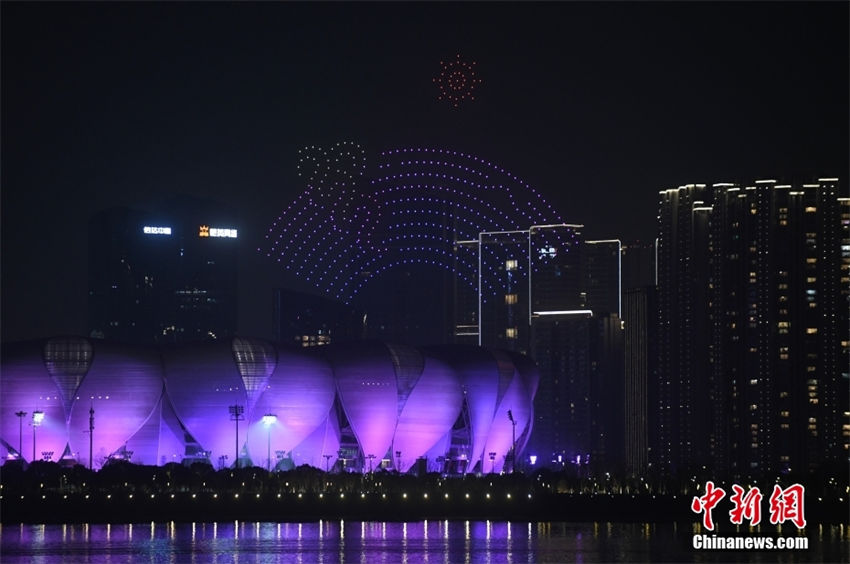 Contagem regressiva de 200 dias para os Jogos Asiáticos de Hangzhou é marcada pelo show de drones