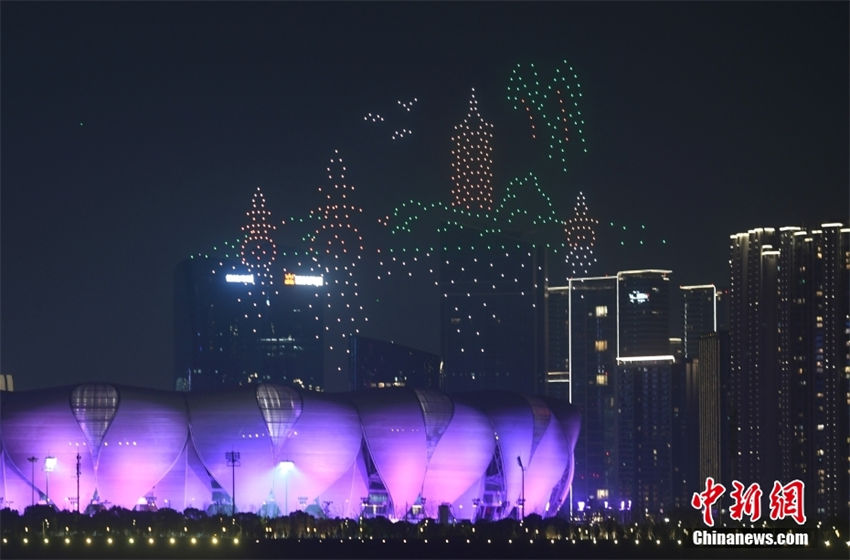 Contagem regressiva de 200 dias para os Jogos Asiáticos de Hangzhou é marcada pelo show de drones