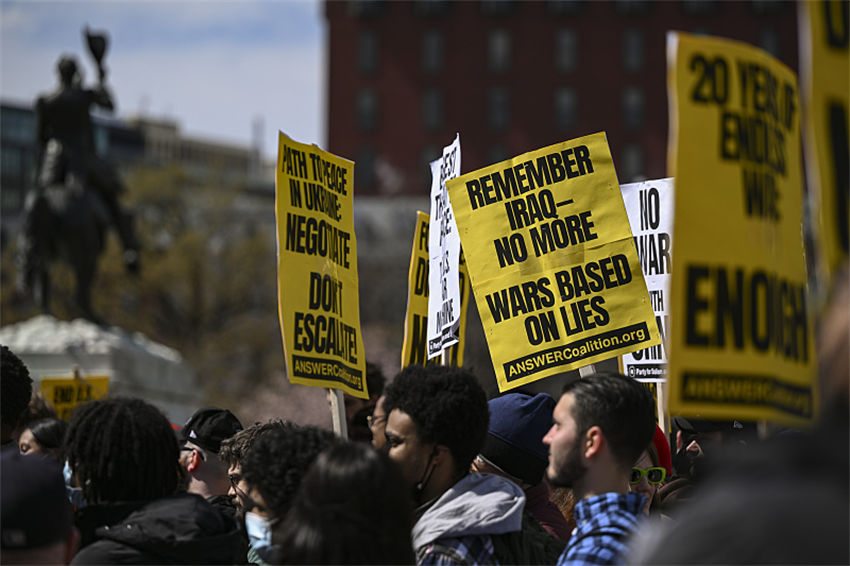 Galeria: manifestação antiguerra em Washington