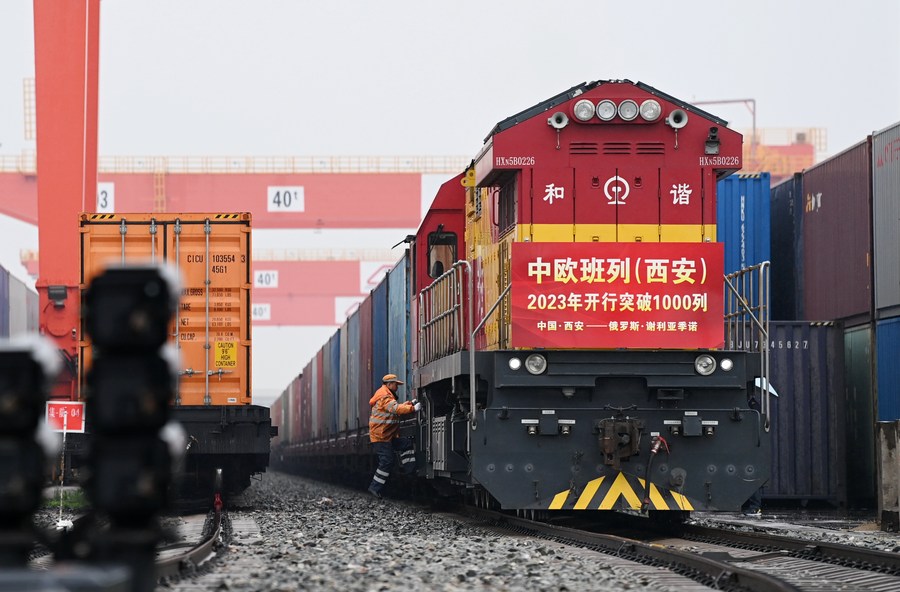 Shaanxi acumula mais de 1.000 viagens ferroviárias de mercadoria China-Europa este ano