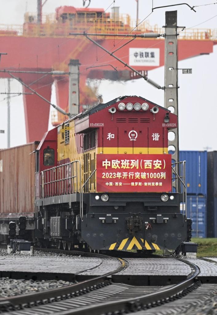 Shaanxi acumula mais de 1.000 viagens ferroviárias de mercadoria China-Europa este ano