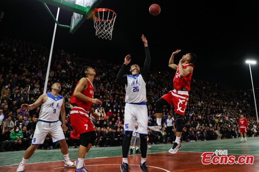 Finais de basquete rural ganham popularidade em Guizhou