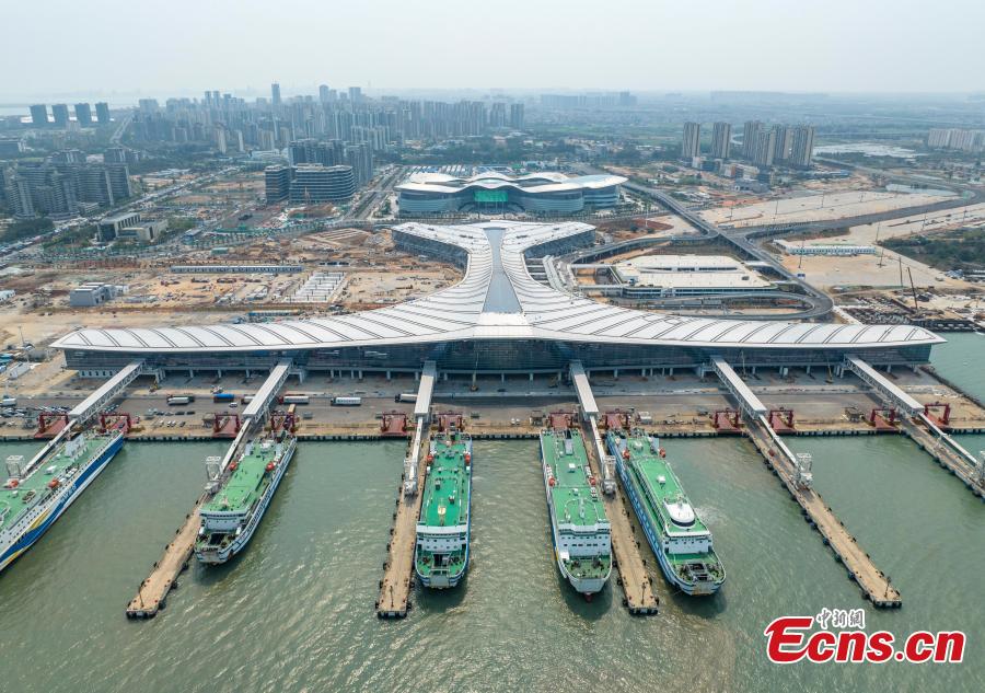 Hub do terminal de Xinhai está em construção no sul da China