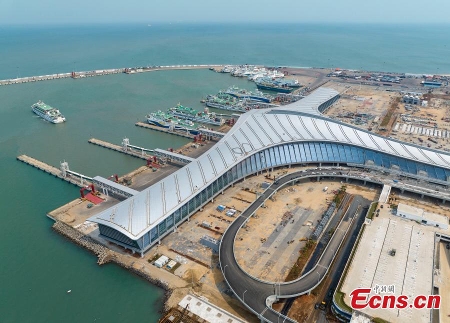 Hub do terminal de Xinhai está em construção no sul da China