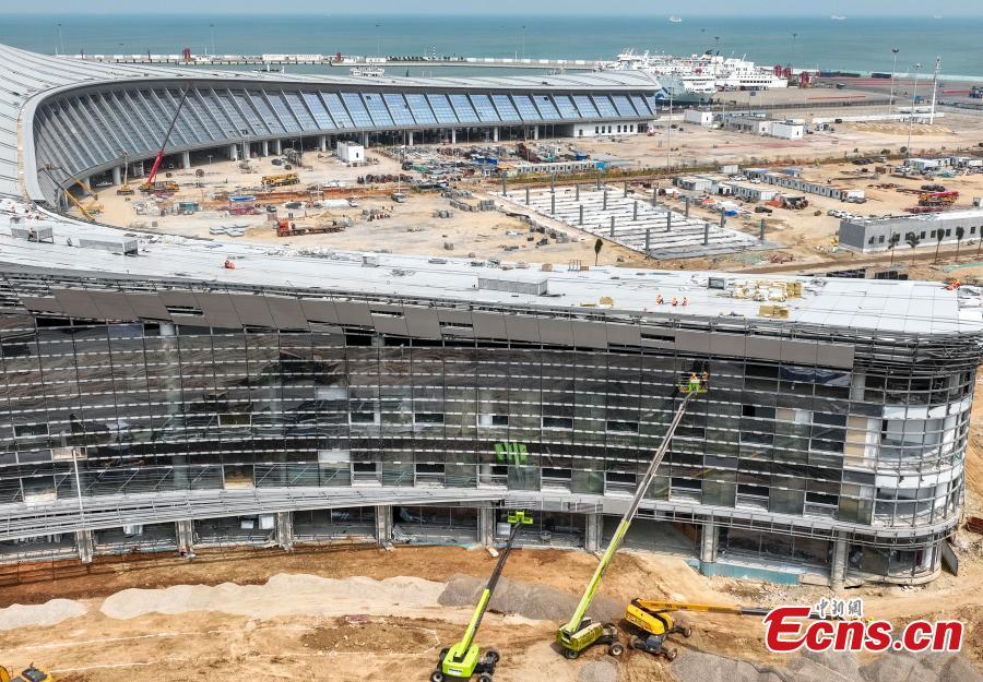 Hub do terminal de Xinhai está em construção no sul da China