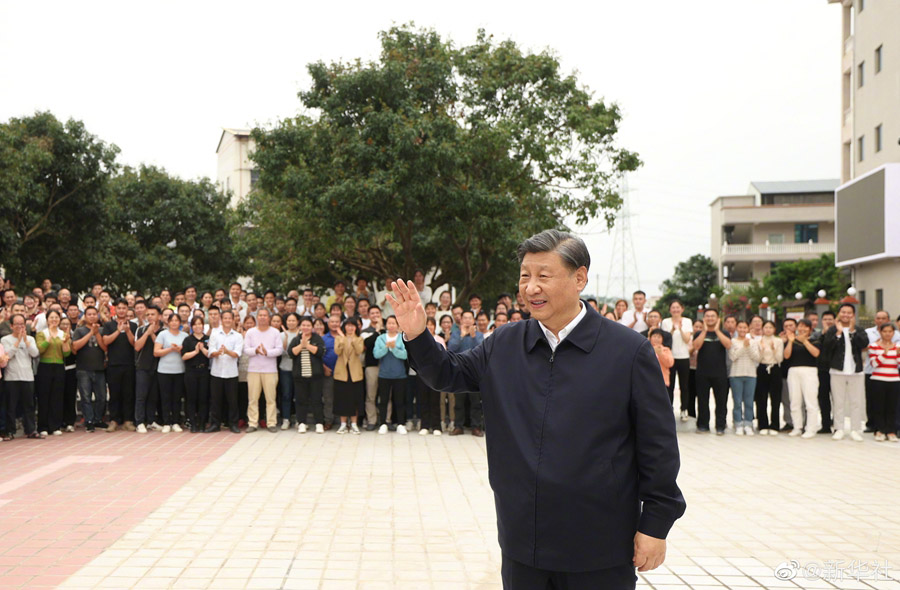 Xi Jinping inspeciona cidade de Maoming, no sul da China