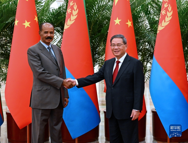 Primeiro-ministro chinês reúne-se com presidente da Eritreia