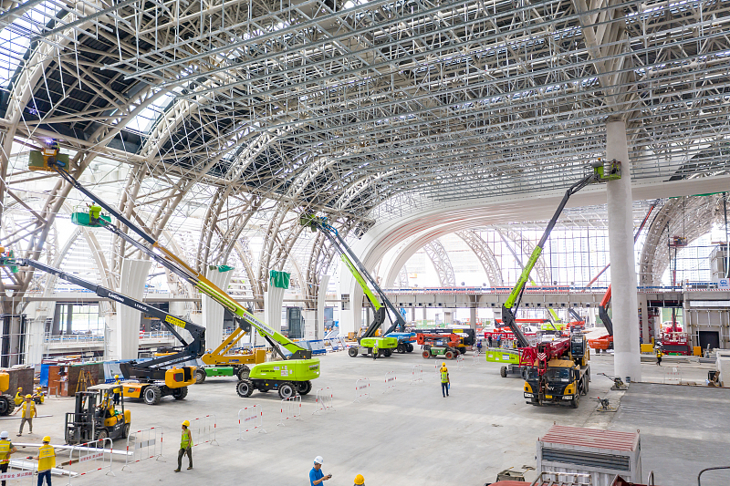 Estrutura principal da estação ferroviária Baiyun foi concluída