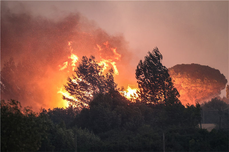 Portugal: incêndio atinge montanha em Cascais