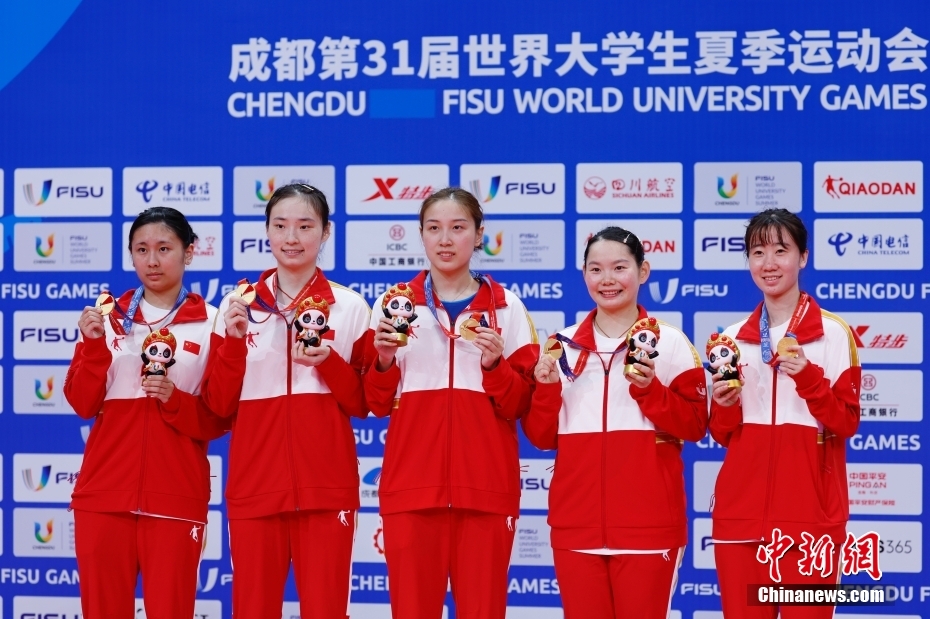 Universíade de Chengdu: equipa chinesa conquista medalha de ouro em ténis de mesa feminino