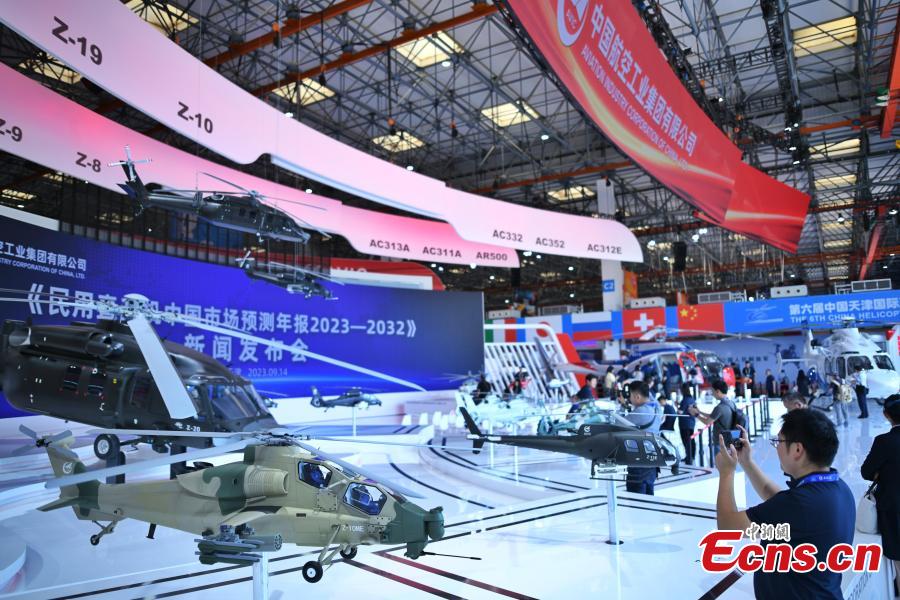 6ª Exposição de Helicópteros da China inaugurada em Tianjin