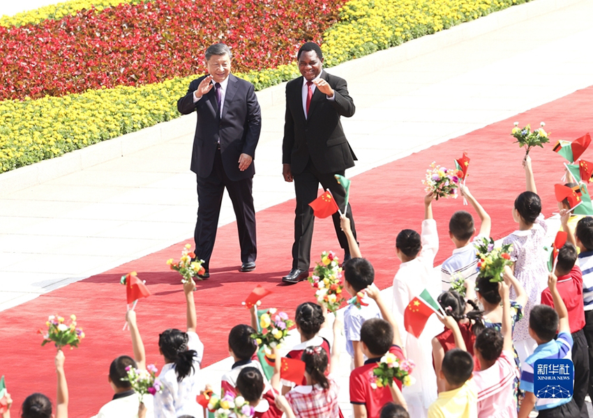 Xi Jinping e Hichilema anunciam elevação dos laços China-Zâmbia