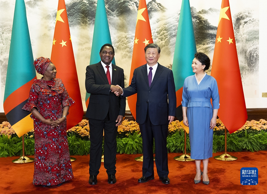 Xi Jinping e Hichilema anunciam elevação dos laços China-Zâmbia