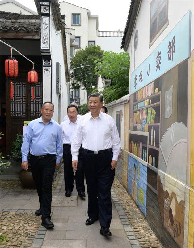 Xi Jinping inspeciona Jinhua na Província de Zhejiang, leste da China