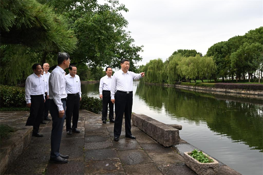 Xi Jinping inspeciona Shaoxing na Província de Zhejiang, leste da China