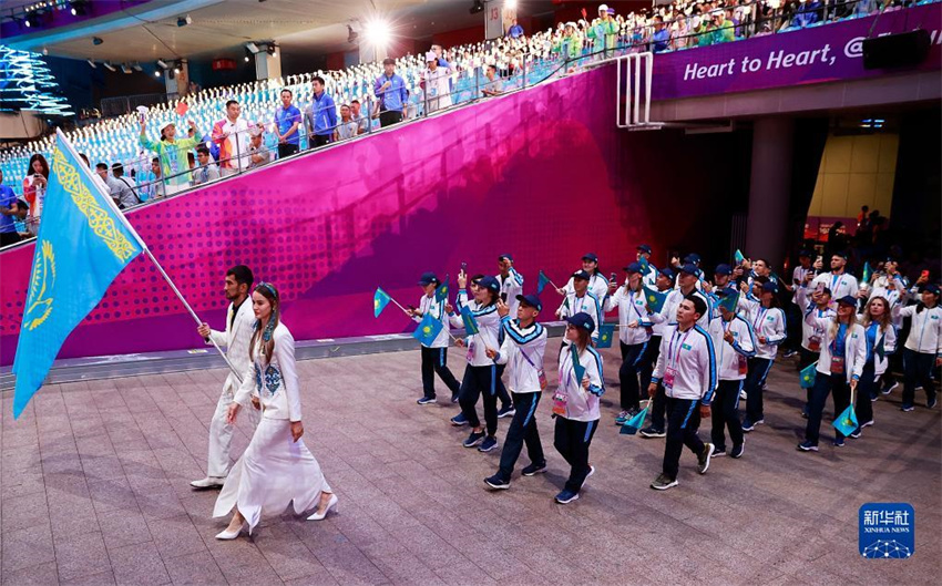 Começa desfile de atletas na cerimônia de abertura dos Jogos Asiáticos de Hangzhou