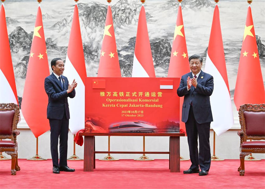 Xi Jinping conversa com presidente indonésio