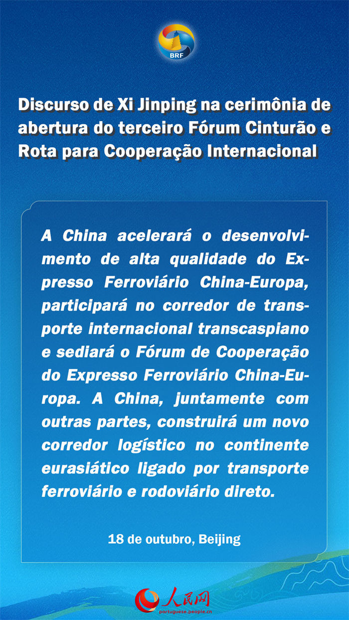 Destaques do presidente Xi Jinping na cerimônia de abertura do terceiro Fórum Cinturão e Rota para Cooperação Internacional