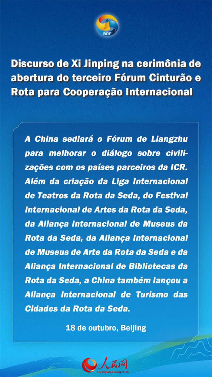 Destaques do presidente Xi Jinping na cerimônia de abertura do terceiro Fórum Cinturão e Rota para Cooperação Internacional