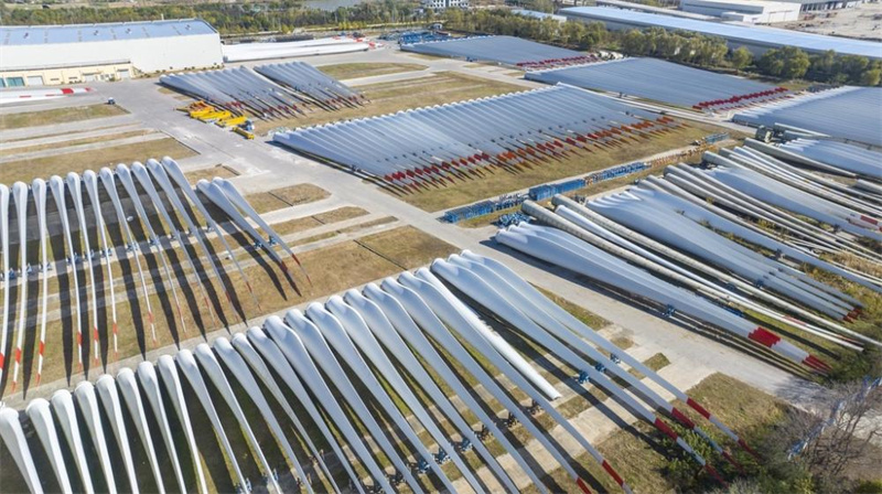 Lâminas para turbinas eólicas fabricadas em Yancheng têm boas vendas no exterior