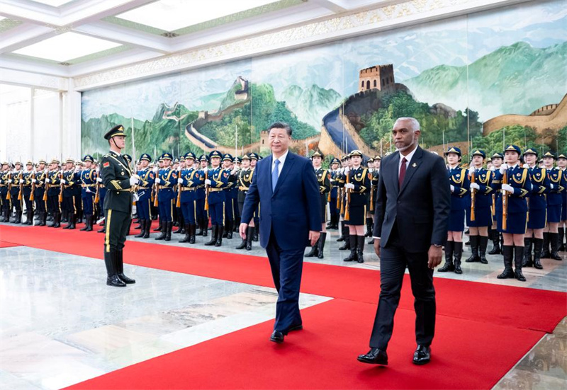 Presidentes da China e das Maldivas realizam conversas