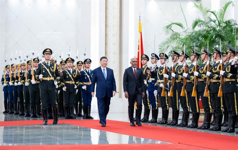 Presidentes da China e das Maldivas realizam conversas