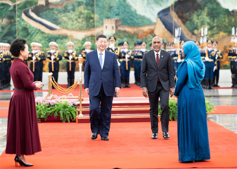 Presidentes da China e das Maldivas realizam conversas