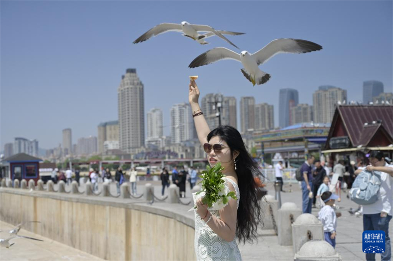 Início do verão traz alta temporada turística para Dalian, cidade no nordeste da China