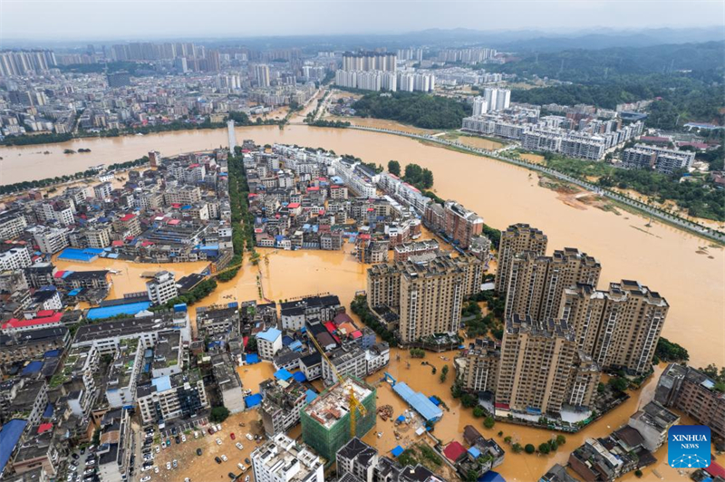 China atualiza resposta de emergência às fortes chuvas e inundações em Hunan