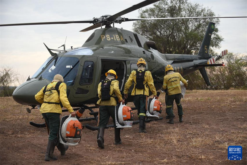 Brasil: Corpo de Bombeiros realiza combate aos incêndios no Pantanal