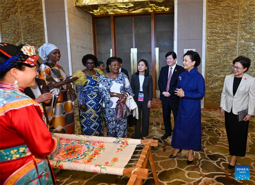 Peng Liyuan e cônjuges de líderes africanos participam de reunião sobre educação de mulheres