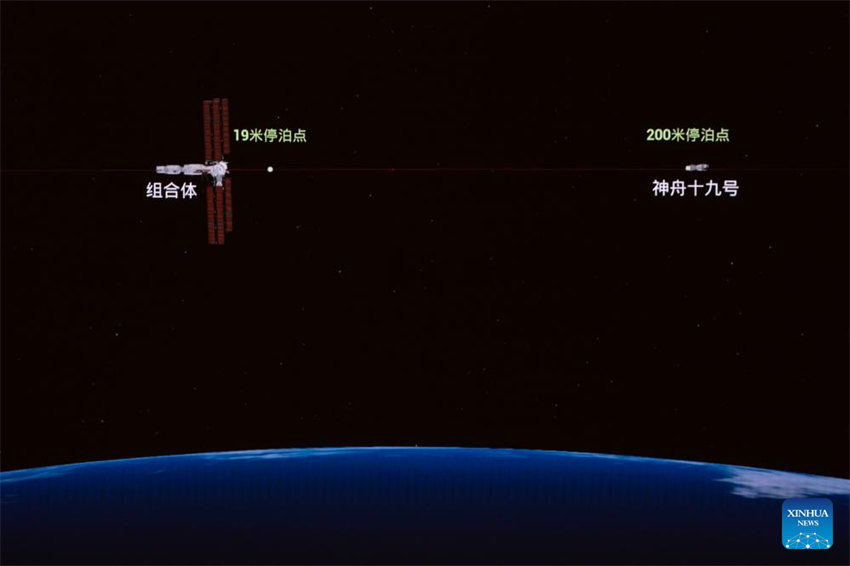 Nave espacial chinesa Shenzhou-19 atraca à combinação da estação espacial