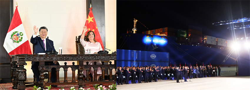 Xi Jinping e presidente peruana Boluarte participam da cerimônia de inauguração do Porto de Chancay via videoconferênia