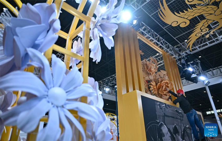 5ª Exposição Internacional de Produtos de Consumo da China em preparação em Haikou, sul da China